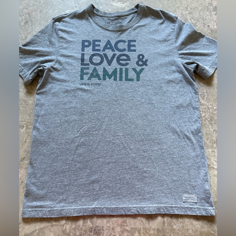 Life is Good Gray Mens Tee